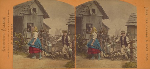 Le depart pour la ville. Aufbruch zur Stadt., about 1865. Creator: S.P. Christmann.
