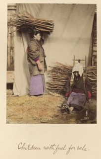 Children with fuel for sale, about 1873-1883. Creator: Shinichi Suzuki I.