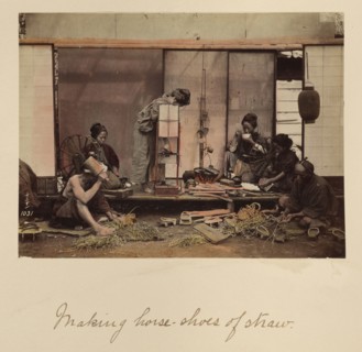 Making Horse-shoes of Straw, about 1873-1883. Creator: Shinichi Suzuki I.