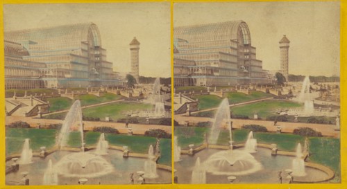 Exterior view, Crystal Palace, 1851. Creator: Unknown.