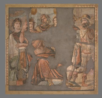 Mosaic Floor with Achilles and Briseis, A.D. 100-300. Creator: Unknown.