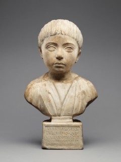 Portrait Bust with Inscription, A.D. 100-115. Creator: Unknown.