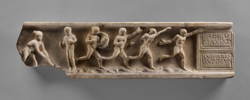Fragment of a Sarcophagus Lid, A.D. 180-190. Creator: Unknown.