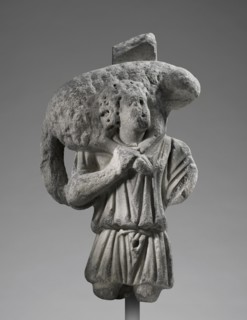Furniture Support Shaped as a Good Shepherd, about A.D. 300. Creator: Unknown.