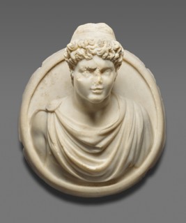 Medallion with the Bust of a Young Man, A.D. 300-400. Creator: Unknown.