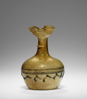 Yellowish-Green Oinochoe with blue trails, 3rd-4th century A.D. Creator: Unknown.