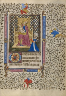 A Woman in Prayer before the Virgin and Child; Book of Hours, about 1410. Creator: Unknown.