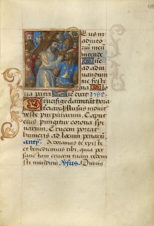 Christ Carrying the Cross; Poncher Hours, about 1500. Creator: Master of Cardinal Bourbon.