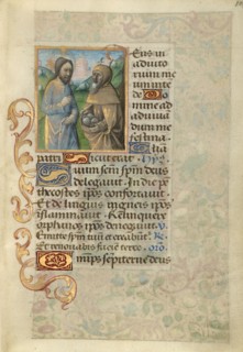 Temptation of Christ; Poncher Hours, about 1500. Creator: Master of Cardinal Bourbon.