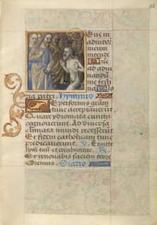 Raising of Lazarus; Poncher Hours, about 1500. Creator: Master of Cardinal Bourbon.