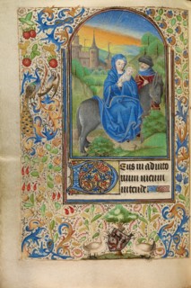 The Flight into Egypt; Book of Hours, about 1466-1470. Creator: Master of Jacques of Luxembourg.