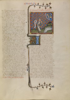 Ezekiel's Vision of the Tetramorph, about 1360-1370. Creator: Master of Jean de Mandeville.