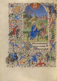 The Flight into Egypt; Book of Hours, about 1420. Creator: Spitz Master.