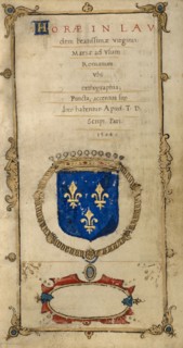Frontispiece; Book of Hours, 1544. Creator: T. D..