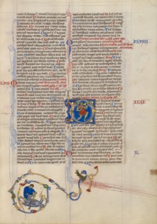 Initial D: The Fool; Abbey Bible, about 1250-1262. Creator: Unknown.