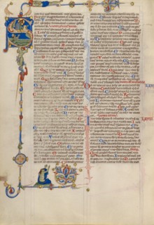 Initial S: David in the Water; Abbey Bible, about 1250-1262. Creator: Unknown.