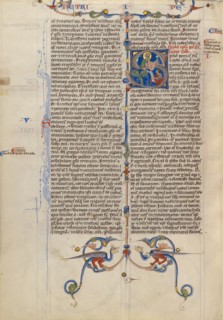 Initial S: Saint Peter; Abbey Bible, about 1250-1262. Creator: Unknown.
