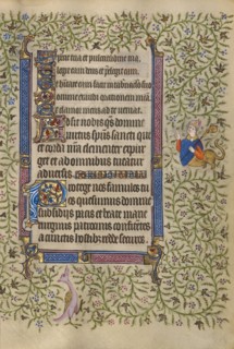 Decorated Text Page; Book of Hours, about 1410. Creator: Unknown.