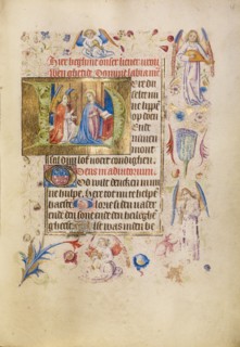 Initial H: The Annunciation; Book of Hours, after 1460. Creator: Unknown.