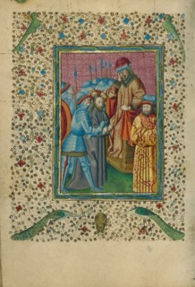 Christ before Herod; Book of Hours, about 1460. Creator: Unknown.