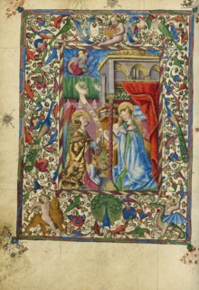 The Annunciation; Book of Hours, about 1460. Creator: Unknown.