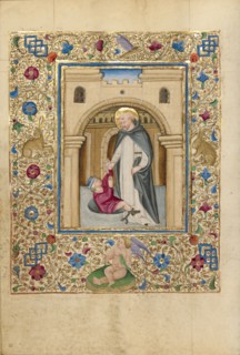 Saint Vincent Liberating a Man from Prison; Book of Hours, about 1460. Creator: Unknown.