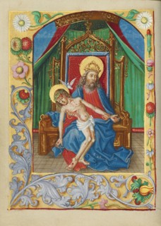 The Throne of Grace Trinity; Book of Hours, early 16th century. Creator: Unknown.