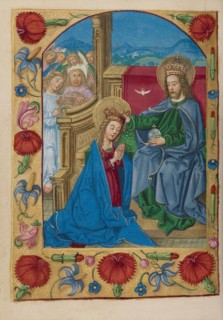 The Coronation of the Virgin; Book of Hours, early 16th century. Creator: Unknown.