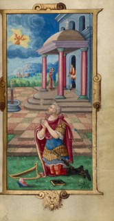 David in Prayer; Book of Hours, 1544. Creator: Unknown.