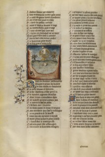 Tantalus and Ixion Suffering Torment in the Underworld; Roman de la Rose, about 1405. Creator: Unknown.