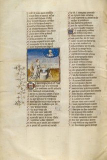 God Speaking to Nature Surrounded by Animals; Roman de la Rose, about 1405. Creator: Unknown.