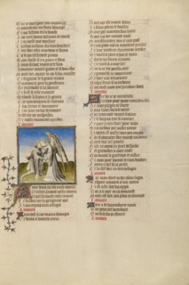 The God of Love Kissing the Lover; Roman de la Rose about 1405. Creator: Unknown.