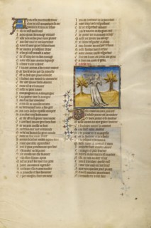 Female Personification of Sadness; Roman de la Rose, about 1405. Creator: Unknown.