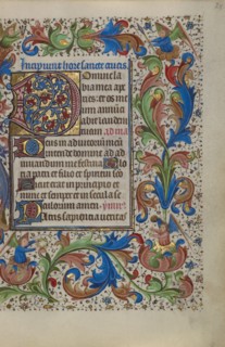 Decorated Initial D; Book of Hours, about 1450-1455. Creator: Unknown.