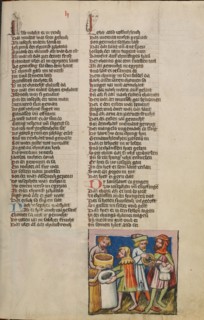 Joseph as Chief Administrator; Weltchronik, about 1400-1410. Creator: Unknown.
