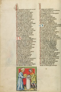 The Silver Cup Hidden in Benjamin's Bag; Weltchronik, about 1400-1410. Creator: Unknown.