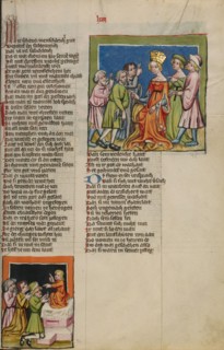 Moses as Adviser; The Judgment of the Other Advisers; Weltchronik, about 1400-1410. Creator: Unknown.