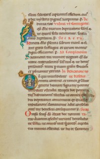 Inhabited Initial A; Initial D: A Church; Stammheim Missal, probably 1170s. Creator: Unknown.