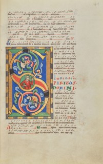 Inhabited Initial S; Stammheim Missal, probably 1170s. Creator: Unknown.