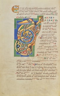 Decorated Initial T; Stammheim Missal, probably 1170s. Creator: Unknown.
