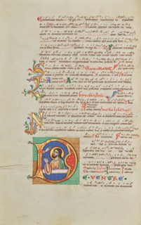 Initial D: Isaiah in Prayer; Stammheim Missal, probably 1170s. Creator: Unknown.