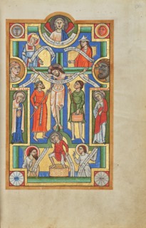 The Crucifixion; Stammheim Missal, probably 1170s. Creator: Unknown.