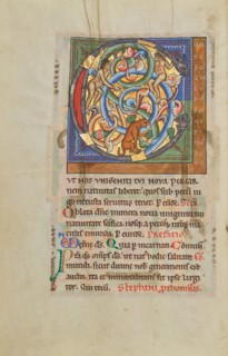 Inhabited Initial C; Stammheim Missal, probably 1170s. Creator: Unknown.