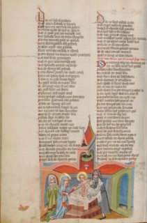 The Presentation in the Temple; Weltchronik, about 1400-1410. Creator: Unknown.