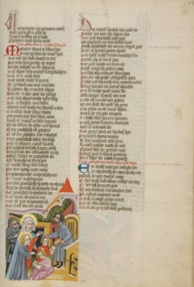 Jesus at School; Weltchronik, about 1400-1410. Creator: Unknown.