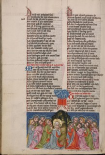 The Ascension; Weltchronik, about 1400-1410. Creator: Unknown.