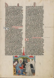 The Annunciation of the Virgin's Death; Weltchronik, about 1400-1410. Creator: Unknown.