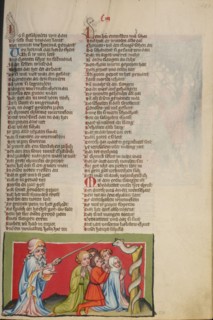 The Brazen Serpent; Weltchronik, about 1400-1410. Creator: Unknown.