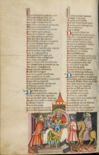 The Coronation of Solomon; Weltchronik, about 1400-1410. Creator: Unknown.