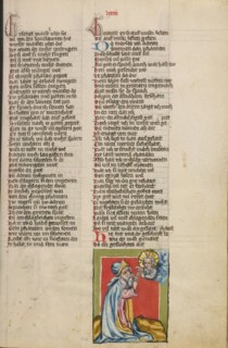 God Speaking to Moses; Weltchronik, about 1400-1410. Creator: Unknown.